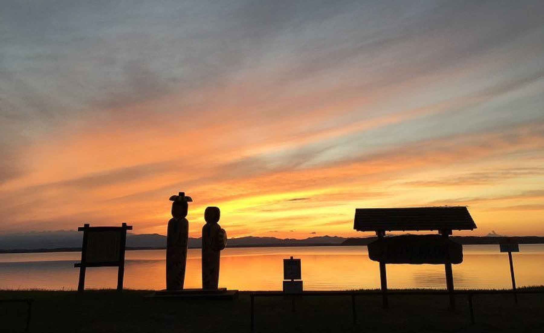 青森県三沢市の綺麗な夕焼け