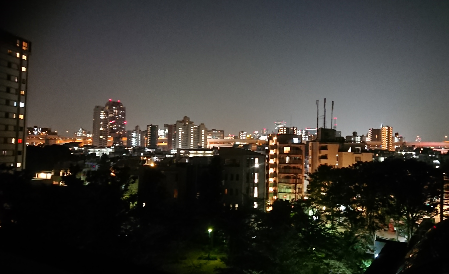 東京の自宅マンションからの夜景