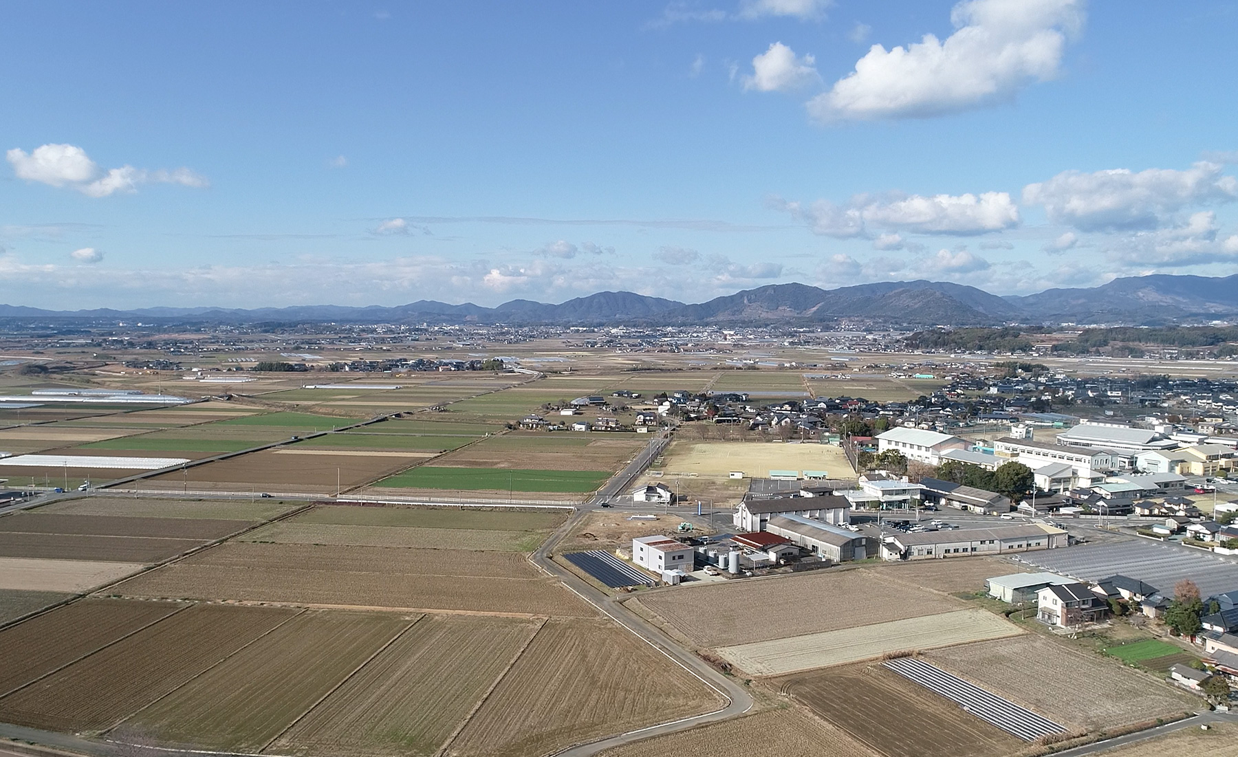 菊池市ののどかな風景