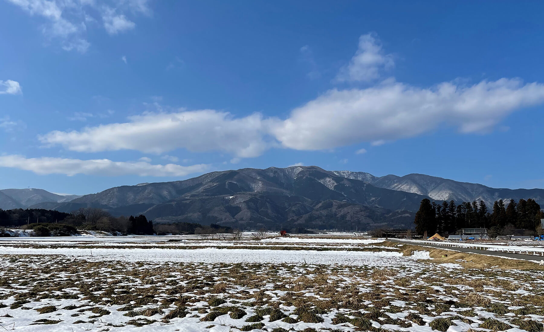 那須塩原市の雄大な冬の風景