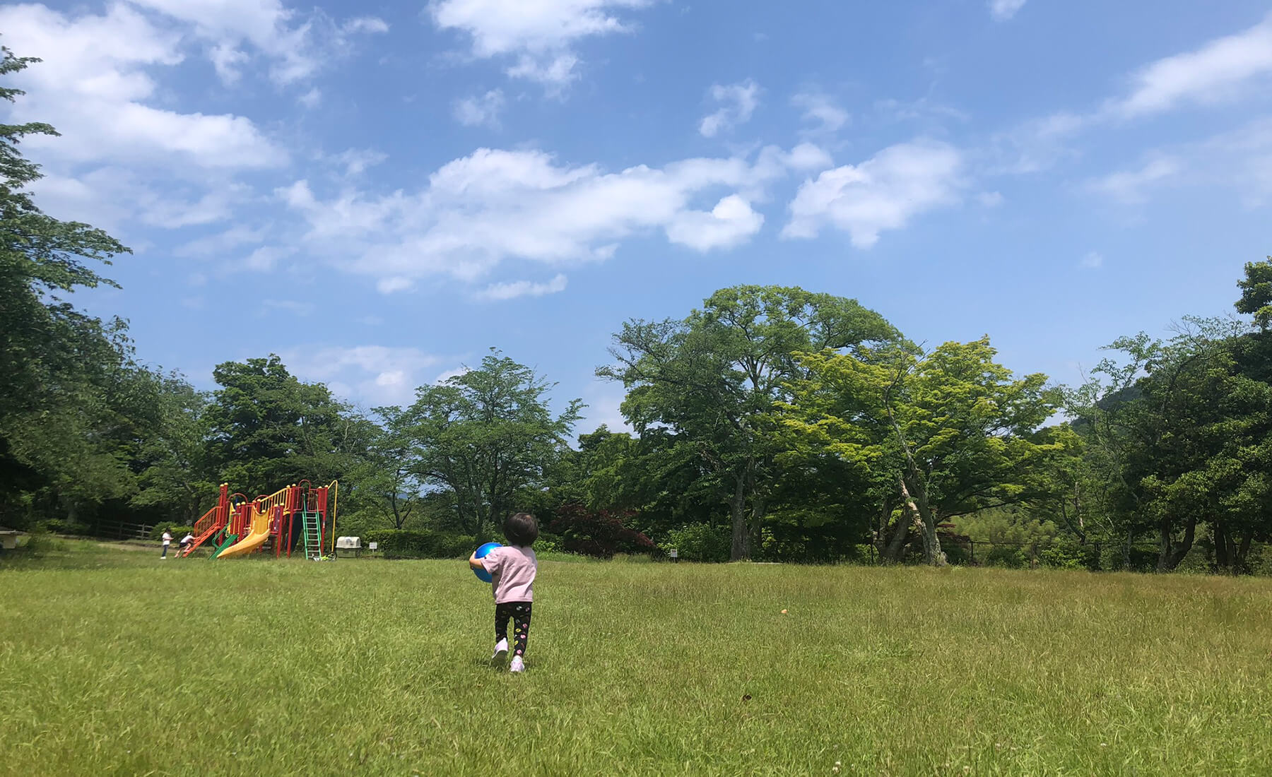 公園で遊ぶ様子