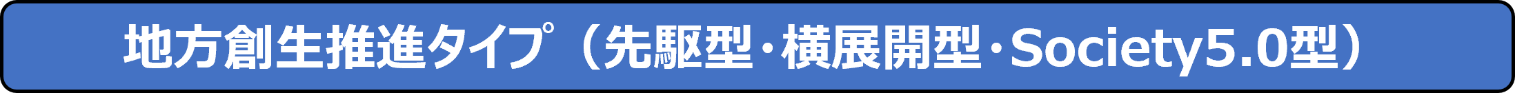 地方創生推進タイプ（先駆型・横展開型・Society5.0型）