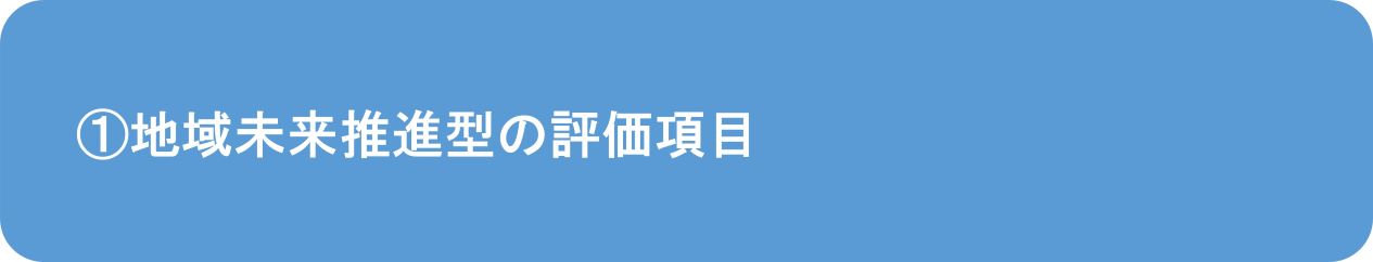 地域未来推進型の評価項目