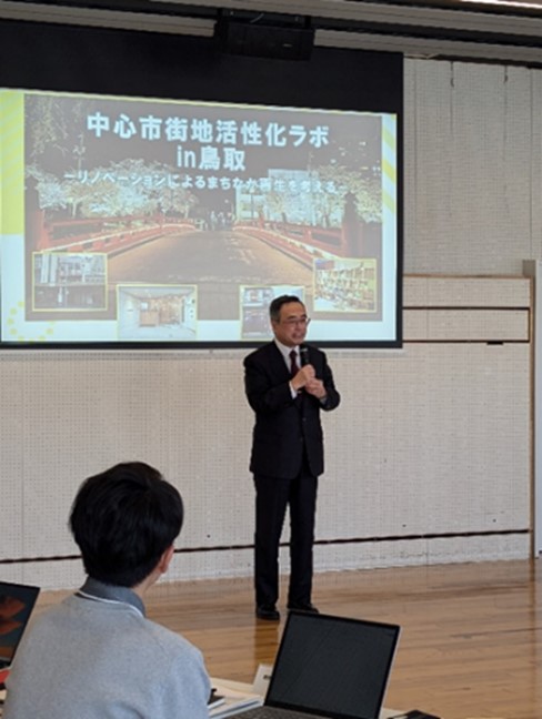 鳥取市深澤 義彦市長挨拶の様子