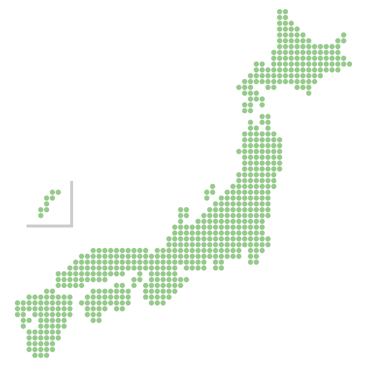日本地図。各拠点を選択すると右側に施設情報が表示されます。